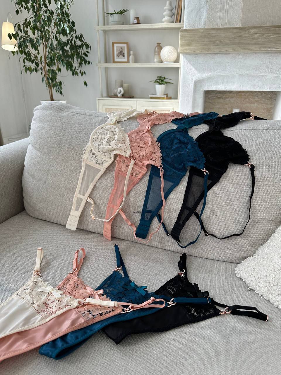 Повсякденний комплект білизни у кольорі пудра